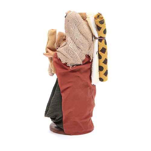 Mulher com tecidos para presépio napolitano com figuras 14 cm altura média 3