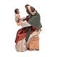 Matka siedząca bawiąca się z dzieckiem 14 cm szopka z Neapolu s3