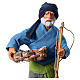 Pescatore anziano con cesto 16 cm presepe napoletano s2