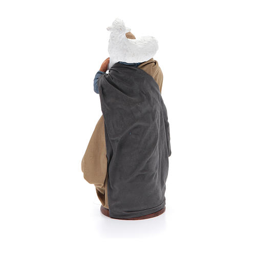 Mujer con oveja sobre los hombros 14 cm belén napolitano 3