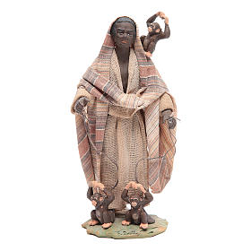 Moro con scimmie 24 cm presepe napoletano