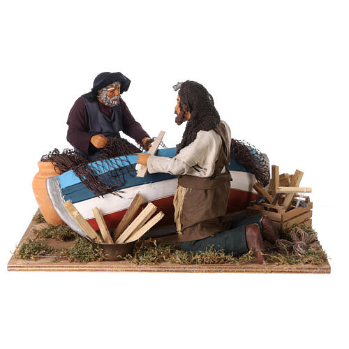 Neapolitan nativity scene fishermen scene 24 cm 1