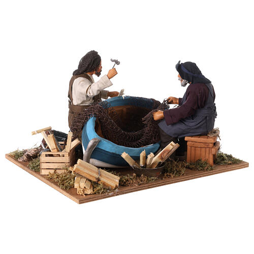 Neapolitan nativity scene fishermen scene 24 cm 2