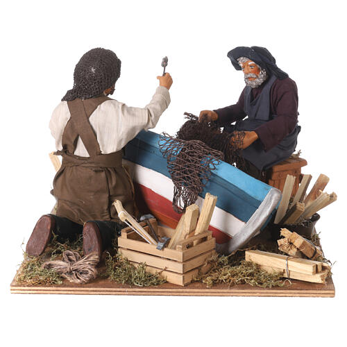 Neapolitan nativity scene fishermen scene 24 cm 5