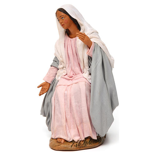 Virgem Maria para presépio napolitano com figuras 30 cm altura média 3