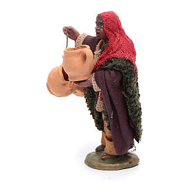 Moor with hanging jugs 10 cm for Neapolitan nativity scene