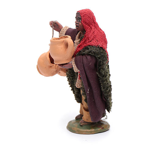 Moor with hanging jugs 10 cm for Neapolitan nativity scene 2