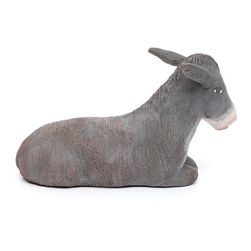Sitting decorated little donkey 12 cm for Neapolitan nativity scene 2