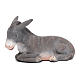 Sitting decorated little donkey 12 cm for Neapolitan nativity scene s1