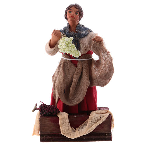 Femme qui piétine le raisin 12 cm crèche napolitaine 1