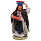 Woman with plates 12 cm for Neapolitan nativity scene s1