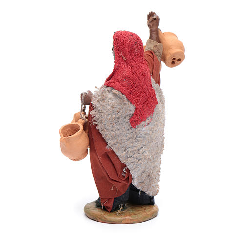 Uomo moro portatore di brocche appese 12 cm presepe Napoli 3