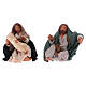 Narodziny Jezusa 12 cm trzy figurki Świętej Rodziny siedzącej szopka neapolitańska s2