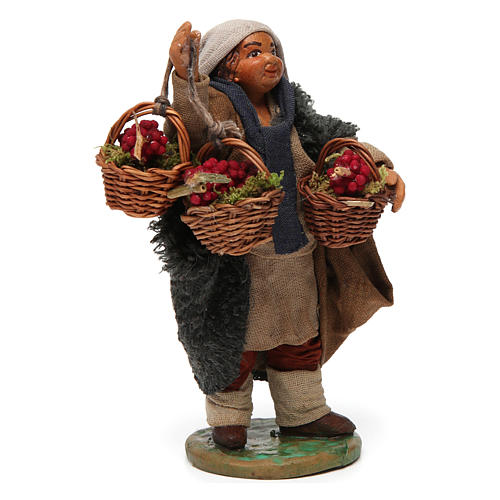 Homme avec paniers de raisin 12 cm crèche napolitaine 3