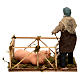 Mann mit Scweinen im Gatter 14cm neapolitanische Krippe s4