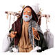 Old Man Carrying Sacks of Flour 14 cm Neapolitan Nativity s2