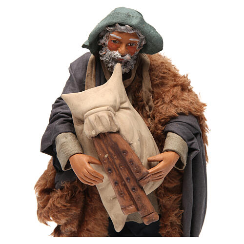 Figurka grającego na dudach, 24 cm, neapolitańska szopka 2