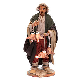 Uomo con galline appese 30 cm presepe napoletano