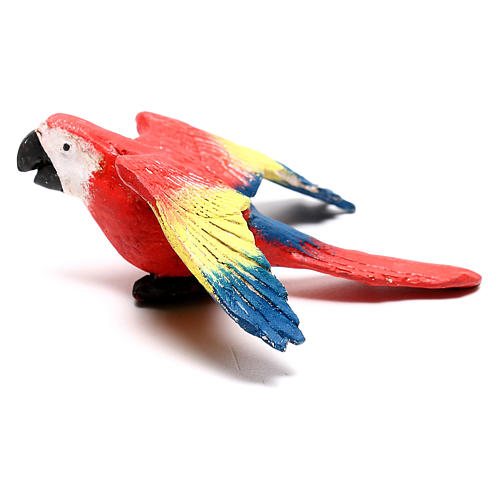 Perroquet ailes ouvertes crèche napolitaine 1