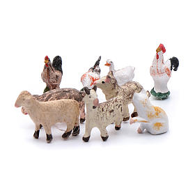 Kit animaletti 9 pezzi presepe fai da te 4 cm