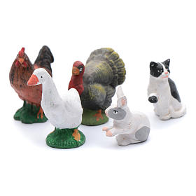 Kit animaletti 5 pezzi presepe fai da te 12 cm