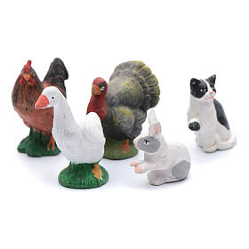 Kit with 5 animal items for DIY nativity scene 12 cm