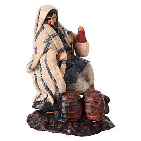 Figurka handlarz win, 8 cm, szopka neapolitańska
