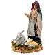 Statue if woman with rabbits 8 cm for  Neapolitan nativity scene s2