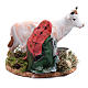 Woman sitting with a bucket and cow 8 cm for Neapolitan nativity scene s2