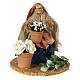 Elderly florist  8 cm for Neapolitan nativity scene s1