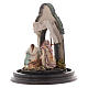 Scène Nativité style arabe cloche en verre 20x15 cm crèche napolitaine s3