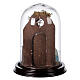 Neapolitan Nativity Scene Holy Family with setting in glass dome 24.5cm s5