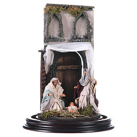 Nativité style arabe avec cloche en verre crèche napolitaine