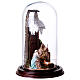 Neapolitan Nativity Scene Holy Family arabian style in glass dome 29cm s4