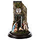 Neapolitan Nativity Scene Holy Family arabian style in glass dome s2