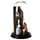 Neapolitan Nativity Scene Holy Family arabian style in glass dome s4