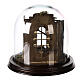Nativity scene with stable, glass domed roof and angel for Neapolitan nativity scene s5