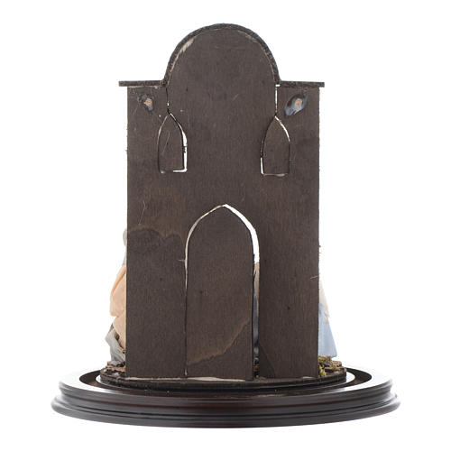 Nativité crèche Naples 30x25 cm avec cloche verre style arabe 5