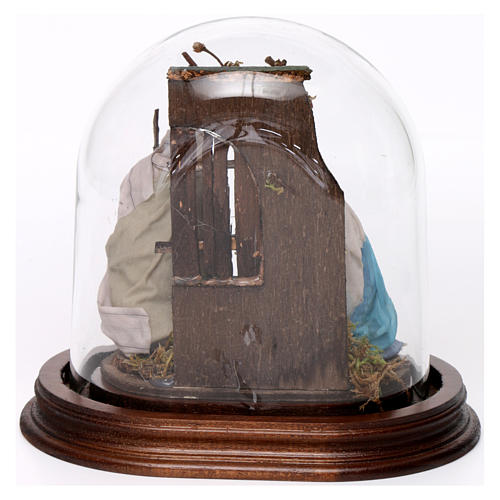 Holy Family in glass dome 17x15 cm 3