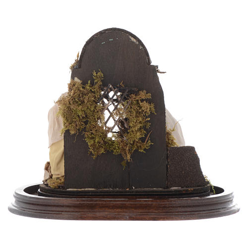 Nativité crèche napolitaine avec cloche 25x25 cm 5