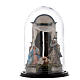 Neapolitan Nativity Scene Holy Family in glass dome 45x30 cm s1