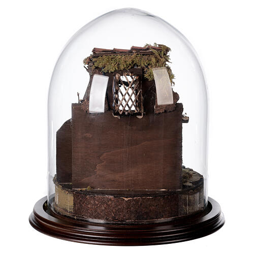 Scena Bożego Narodzenia w stylu arabskim z kloszem szklanym, 30x30 cm 5