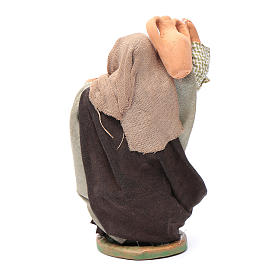 Neapolitan nativity scene statue woman with amphora on her shoulders 10 cm