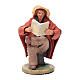 Neapolitan nativity scene statue man reading 10 cm s1