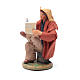 Neapolitan nativity scene statue man reading 10 cm s2