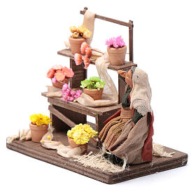 Fioraia con banchetto 10 cm presepe napoletano