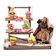 Fioraia con banchetto 10 cm presepe napoletano s1