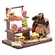 Fioraia con banchetto 10 cm presepe napoletano s3