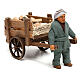 Homem com carrinho de lenha para presépio napolitano com peças de 10 cm de altura média s3