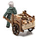 Homem com carrinho de lenha para presépio napolitano com peças de 10 cm de altura média s5